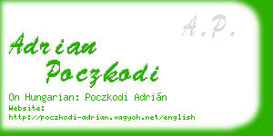 adrian poczkodi business card